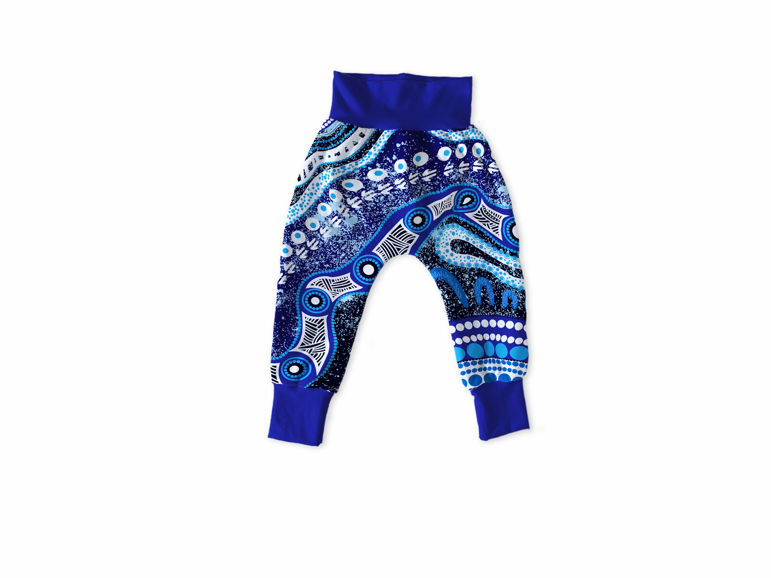 Cyan Blue Kids Harem Pants Elephant Print | Kids | Blue | Vacation, Beach